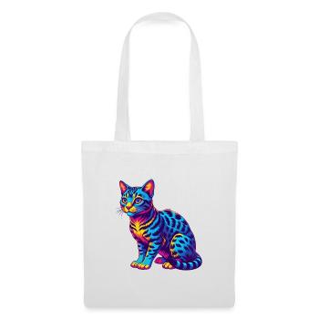 Ocicat Chat Race Dessin Animé Kawaii Animal Pet - Sac en tissu - blanc - Devant