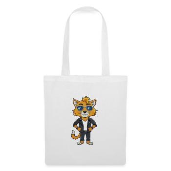 Ragamuffin Funny Cartoon Kawaii Veste Lunettes de soleil - Sac en tissu - blanc - Devant