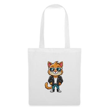 Munchkin Funny Cartoon Kawaii Veste Lunettes de soleil - Sac en tissu - blanc - Devant