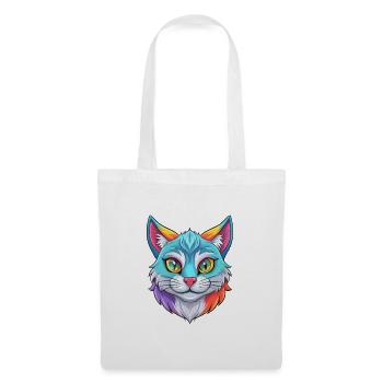Chypre Chat Race Dessin Animé Kawaii Animal Pet - Sac en tissu - blanc - Devant