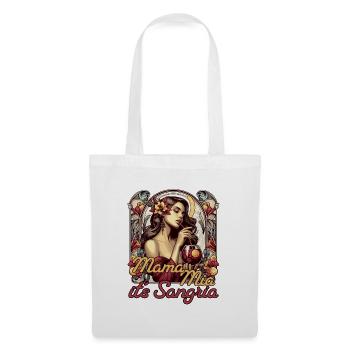 Mama Mia Sangria Spanien Portugal Geschenk - Stoffbeutel - Weiß - Vorne