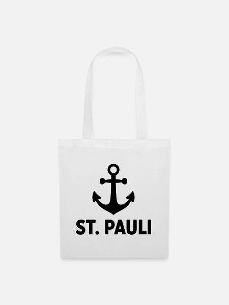 St. Pauli Anker Reeperbahn Kiez - Stoffbeutel - Weiß