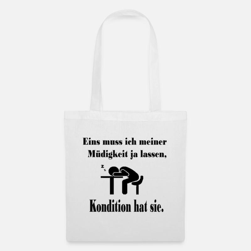 Müdigkeitsprofi - Stoffbeutel - Weiß