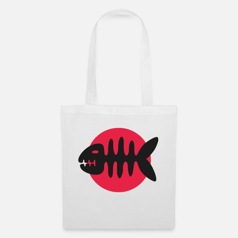 Angry Fish - Stoffbeutel - Weiß