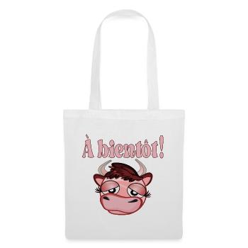 Au Revoir Collègues - À Bientôt Vaches - Sac en tissu - blanc - Devant