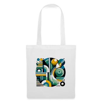 Neon Geometry — Retro Pulse - Stoffbeutel - Weiß - Vorne