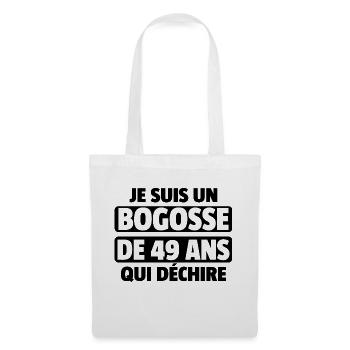 bogosse de 49 ans / cadeau anniversaire homme - Sac en tissu - blanc - Devant
