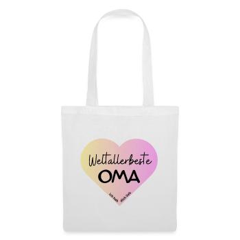 Weltallerbeste Oma- Ich hab dich lieb! - Stoffbeutel - Weiß - Vorne