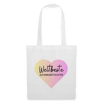 Weltbeste Schwiegertochter! Personalisierbar - Stoffbeutel - Weiß - Vorne
