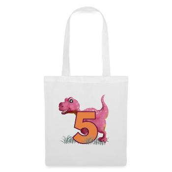 Nr.5 Dino - Stoffbeutel - Weiß - Vorne