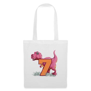 Nr.7 Dino - Stoffbeutel - Weiß - Vorne