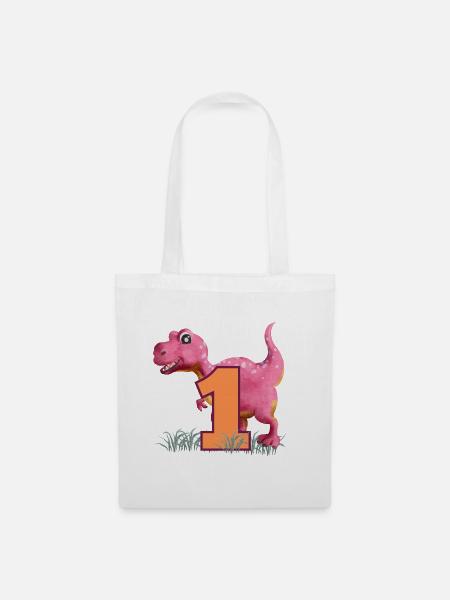 Nr.1 Dino - Stoffbeutel - Weiß