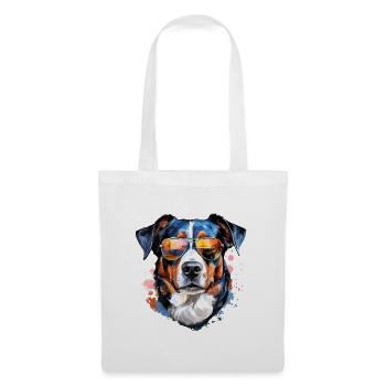 Appenzeller Mountain Dog with Sunglasses - Tote Bag - white - Front