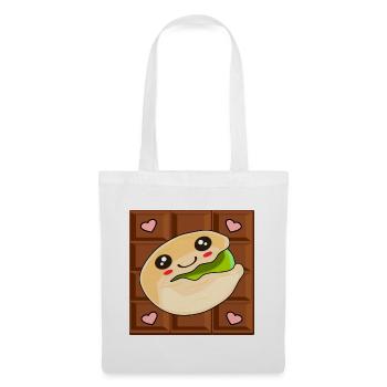 KAWAII CHOCOLAT PISTACHE - Sac en tissu - blanc - Devant