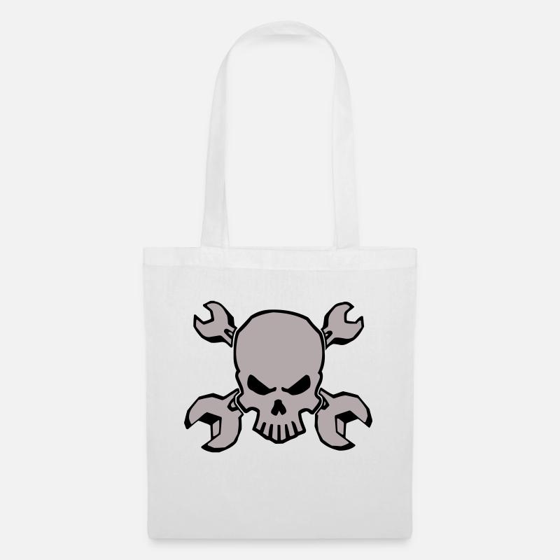 TOOLSKULL - 2C - Tote Bag - white