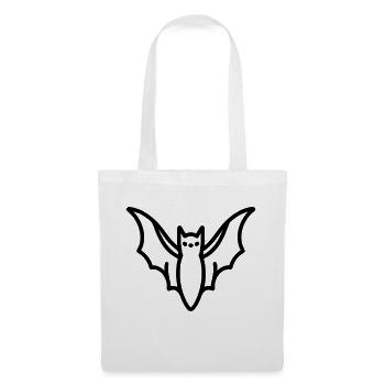 Contour de chauve-souris mystique pour Halloween - Sac en tissu - blanc - Devant