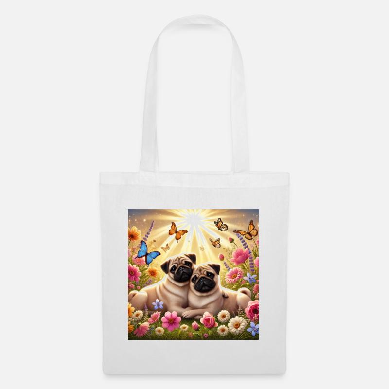 Sky-Shifting Pug Dog Lovers Design - Tote Bag - white