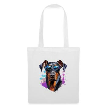 Doberman with sunglasses - Tote Bag - white - Front