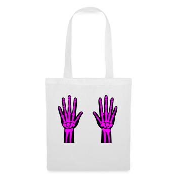 Skeleton Hands 02 - Tote Bag - white - Front