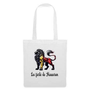 Motif du drapeau lion de Mouscron - Sac en tissu - blanc - Devant