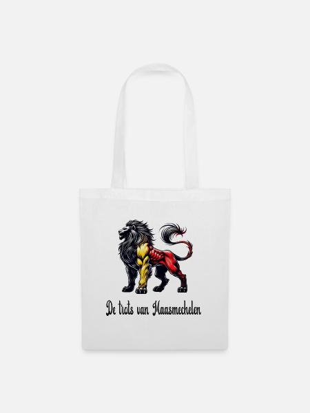 Motif du drapeau lion de Maasmechelen - Sac en tissu - blanc