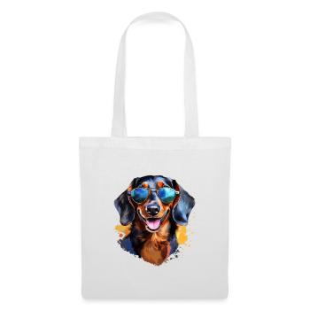 Dachshund with sunglasses - Tote Bag - white - Front