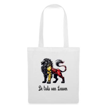 Design du drapeau lion de Louvain - Sac en tissu - blanc - Devant