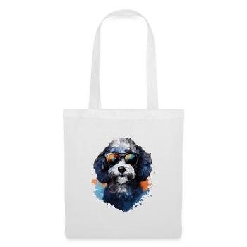 Poodle with sunglasses - Tote Bag - white - Front