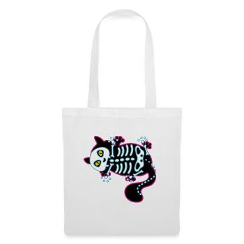 Chat drôle – humour d’Halloween - Sac en tissu - blanc - Devant