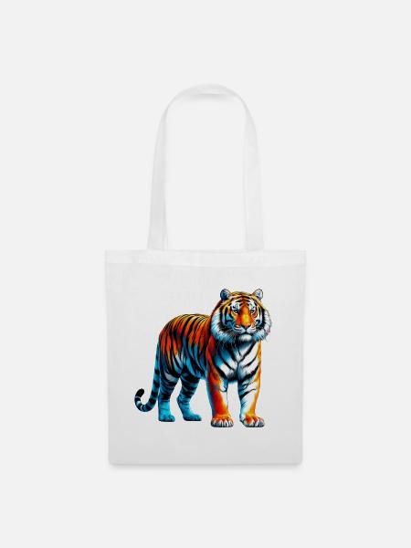Tiger - Stoffbeutel - Weiß