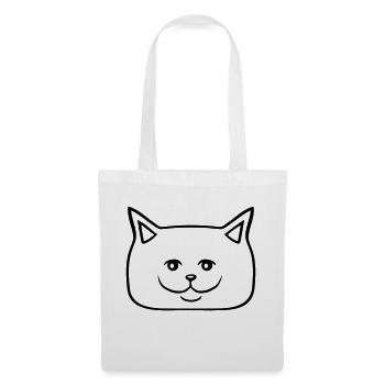 Pretty Cat Looking Happy Cheerful Smiling - Tote Bag - white - Front
