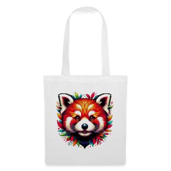 Petit panda - Sac en tissu - blanc - Devant