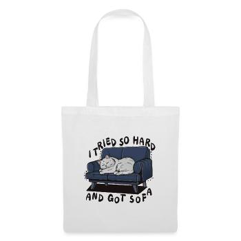Sofa Nap Cat: I Tried So Hard - Tote Bag - white - Front