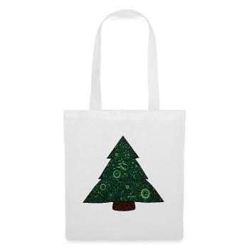Sapin de Noël Mandala - Sac en tissu - blanc - Devant