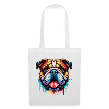 English Bulldog Dog - Tote Bag - white - Front