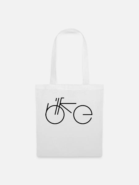 Bike Type black - Stoffbeutel - Weiß