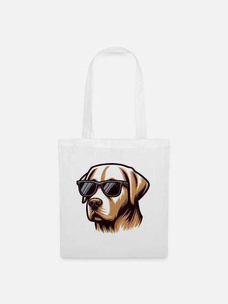 Cooler Labrador Hundekopf - Stoffbeutel - Weiß