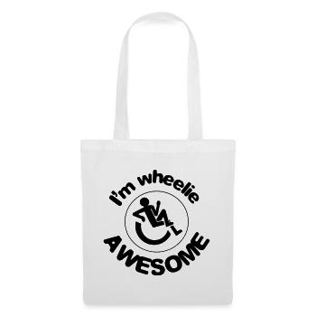 Je suis génial dans mon fauteuil roulant # - Sac en tissu - blanc - Devant
