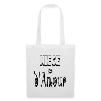 Nièce Amour Cœur - Sac en tissu - blanc - Devant