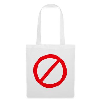Prohibition sign comic style - Tote Bag - white - Front