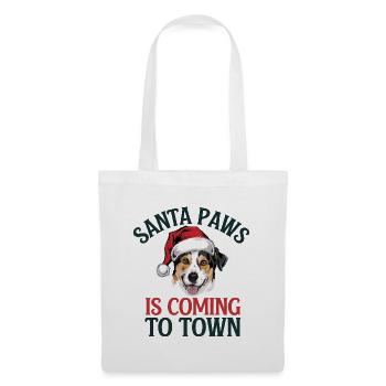 Festive Santa Paws Dog Christmas Design - Tote Bag - white - Front