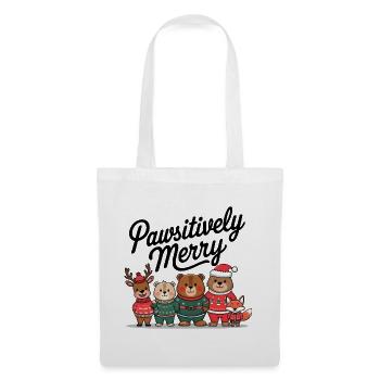 Festive Animal Christmas Crew - Tote Bag - white - Front