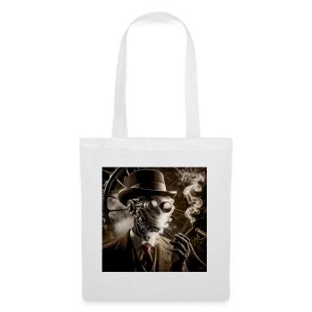 Unsichtbarer Mann Steampunk - Stoffbeutel - Weiß - Vorne