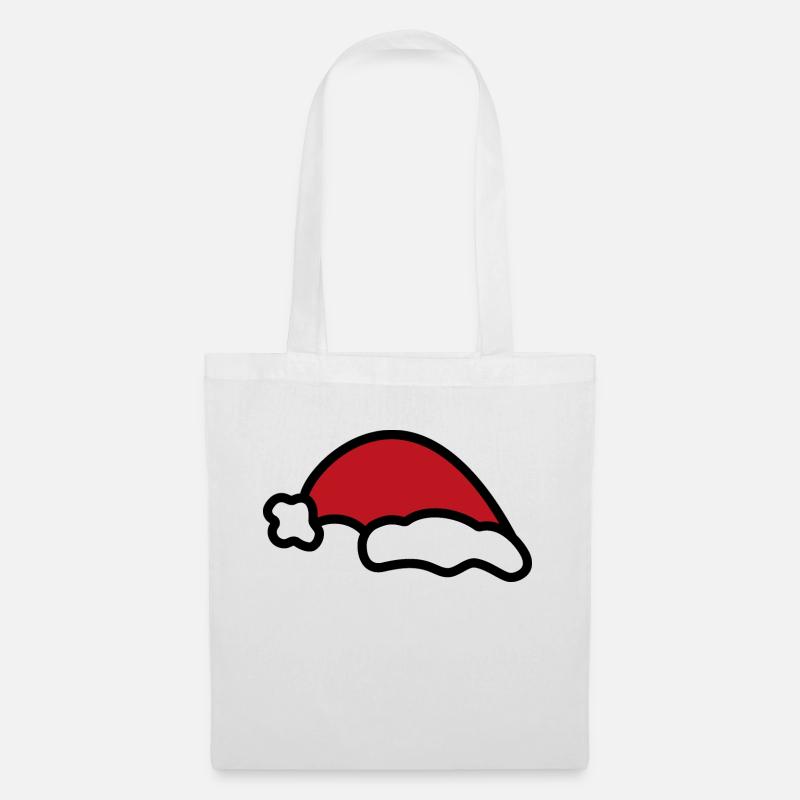 weihnachtsmütze - Stoffbeutel - Weiß