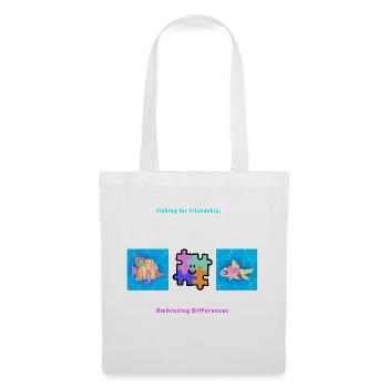 Fishing for Friendship Embracing Differences - Tote Bag - white - Front