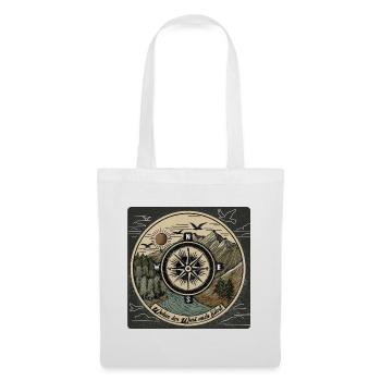 Where the Wind Takes Us – Nature Compass Design - Tote Bag - white - Front