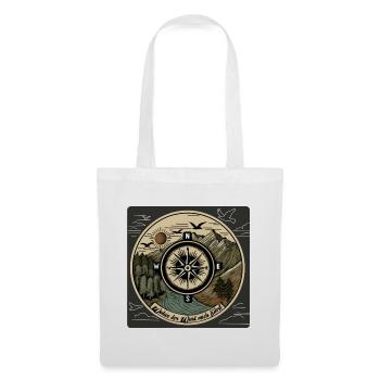 Suivez le chemin Boussole Montagnes Motivation - Sac en tissu - blanc - Devant