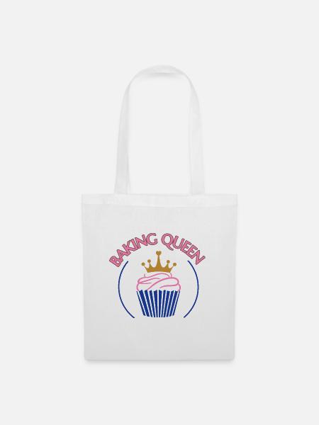 Baking Queen personalisierbar - Stoffbeutel - Weiß
