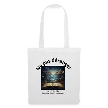 Ne pas déranger lecture - Sac en tissu - blanc - Devant