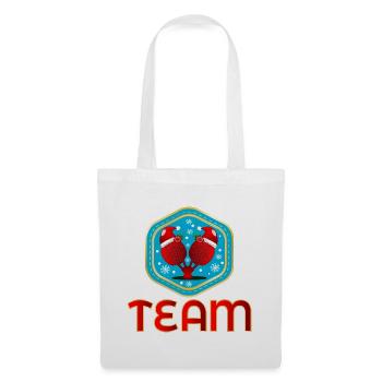 WEIHNACHTEN TEAM PADEL-TENNIS - Stoffbeutel - Weiß - Vorne